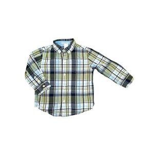 Janie And Jack Green And Blue Plaid Button Up